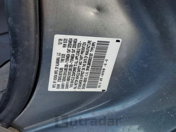 Honda Odyssey 2009 VIN 5FNRL38859B031267