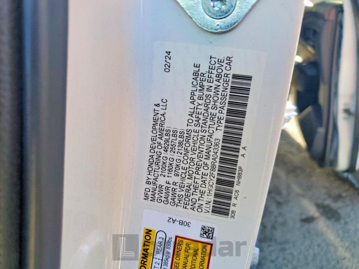 Honda Accord 2024 VIN 1HGCY2F88RA043363