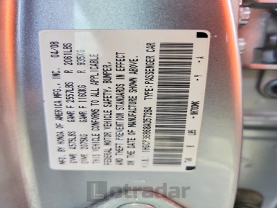 Honda Accord 2008 1HGCP36868A057284
