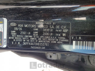 Kia Forte 2017 3KPFK4A70HE053761
