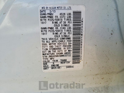 Nissan Rogue 2013 JN8AS5MV0DW633722