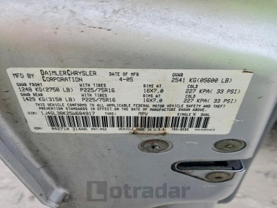 Jeep Liberty 2005 VIN 1J4GL38K25W684917