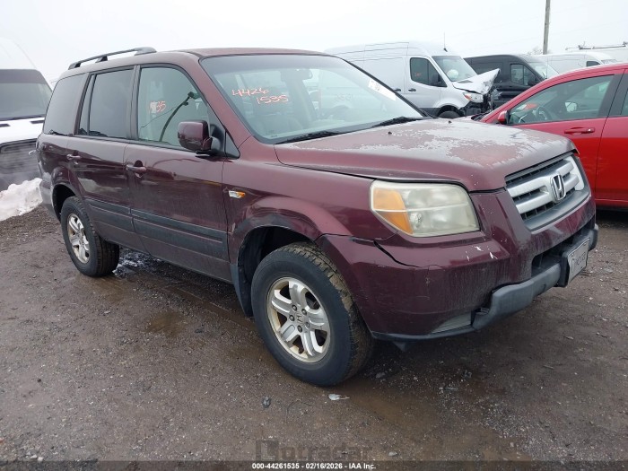 Honda Pilot 2008 VIN 5FNYF18228B041076