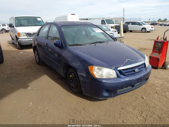 Kia Spectra 2006 VIN KNAFE122965262317
