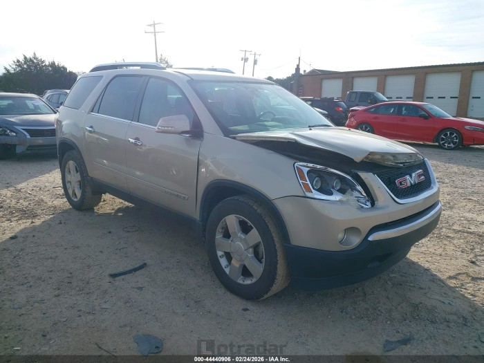 Gmc Acadia 2008 VIN 1GKEV23758J212463