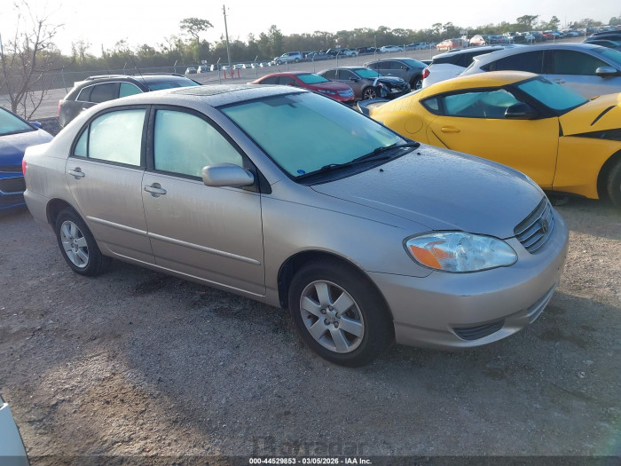 Toyota Corolla 2003 VIN 1NXBR38E03Z170450
