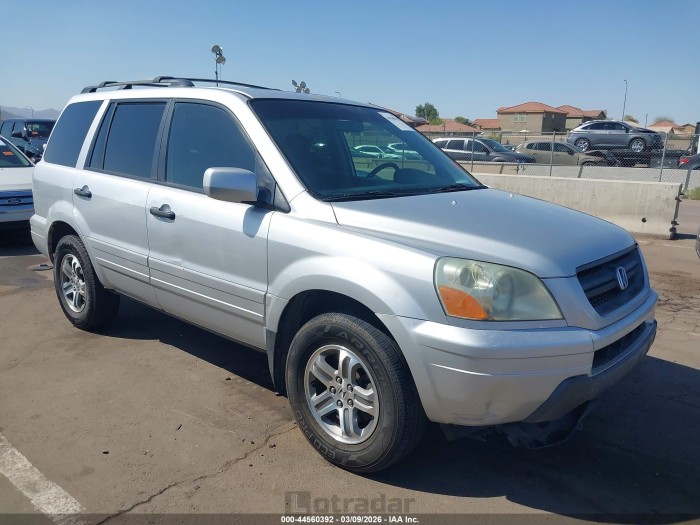 Honda Pilot 2005 VIN 5FNYF18535B004639