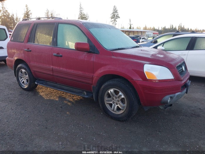 Honda Pilot 2003 VIN 2HKYF18513H594032