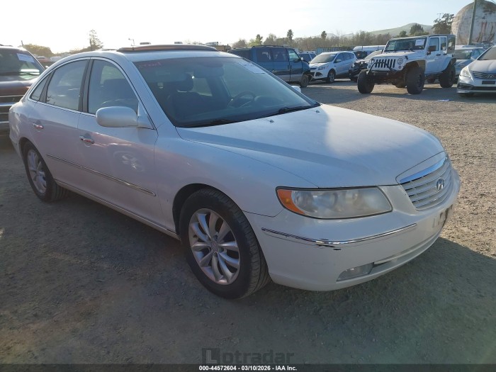 Hyundai Azera 2006 VIN KMHFC46F16A090651