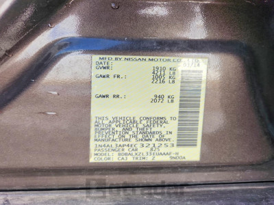 Nissan Altima 2014 1N4AL3AP4EC321253