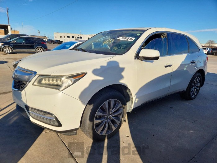 Acura Mdx 2014 VIN 5FRYD3H4XEB016004