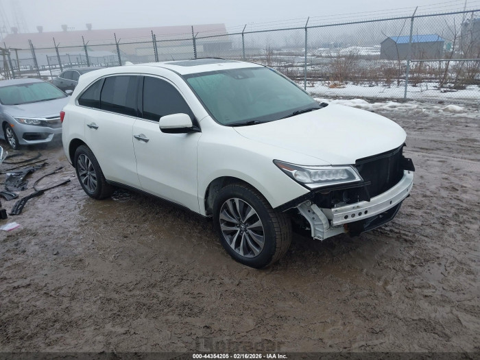 Acura Mdx 2016 VIN 5FRYD4H48GB019220