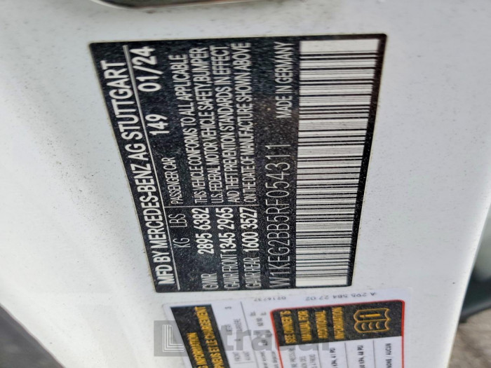 Mercedes-benz Eqe sedan 2024 VIN W1KEG2BB5RF054311