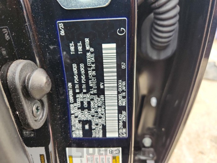 Toyota 4runner 2023 VIN JTEKU5JR4P6177449