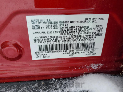 Mitsubishi Outlander 2015 4A4AP3AU9FE054632