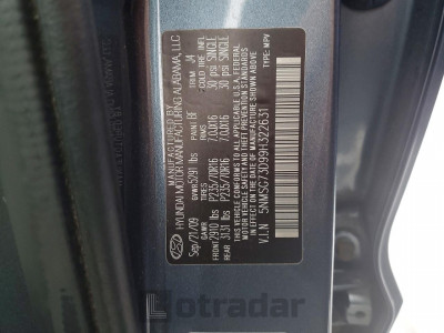 Hyundai Santa fe 2009 5NMSG73D99H322631