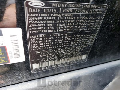 Land rover Rangerover 2015 VIN SALWR2VF3FA612021