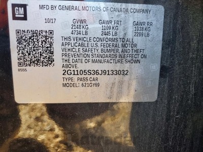 Chevrolet Impala 2018 2G1105S36J9133032