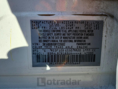Nissan Sentra 2021 3N1AB8BV6MY226662