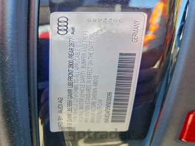 Audi A6 2019 VIN WAUK2AF25KN030096