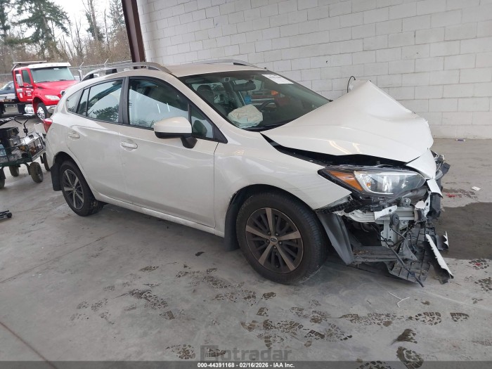 Subaru Impreza 2019 VIN 4S3GTAD60K3733726