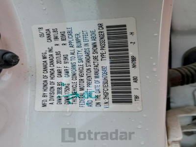 Honda Civic 2018 2HGFC1E50JH706492