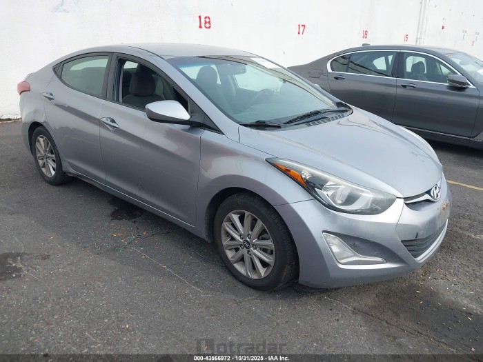 Hyundai Elantra 2015 VIN 5NPDH4AE3FH593893
