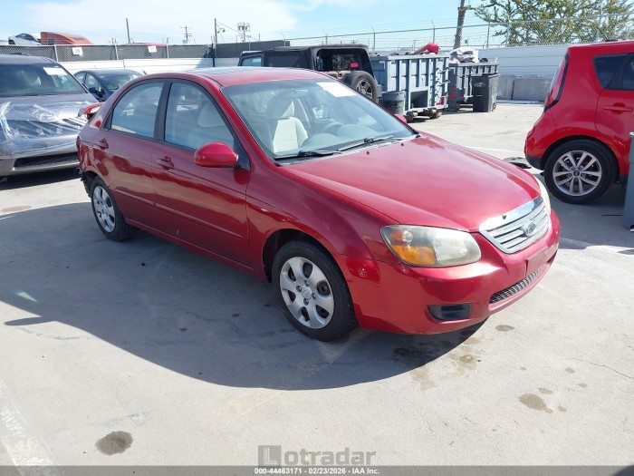 Kia Spectra 2009 VIN KNAFE221095622172