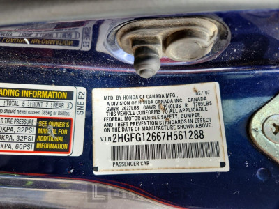 Honda Civic 2007 2HGFG12667H561288