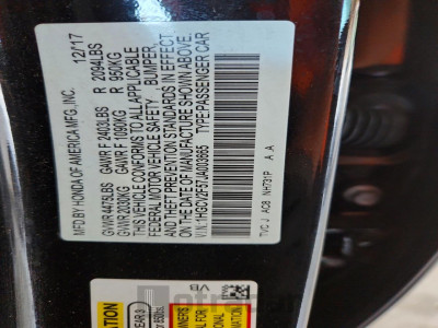 Honda Accord 2018 1HGCV2F57JA003665