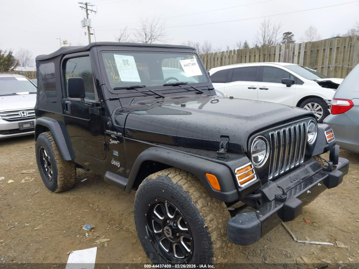 Jeep Wrangler / 1999 VIN 1J4FY19S4XP404542