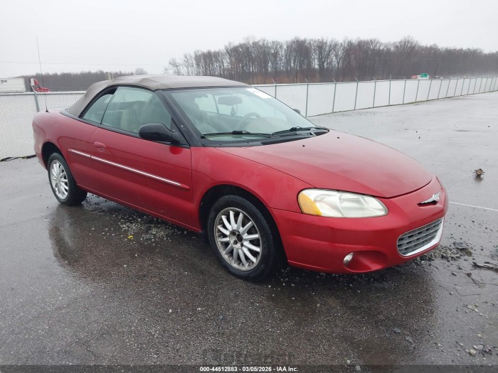 Chrysler Sebring 2002 VIN 1C3EL55R12N211798