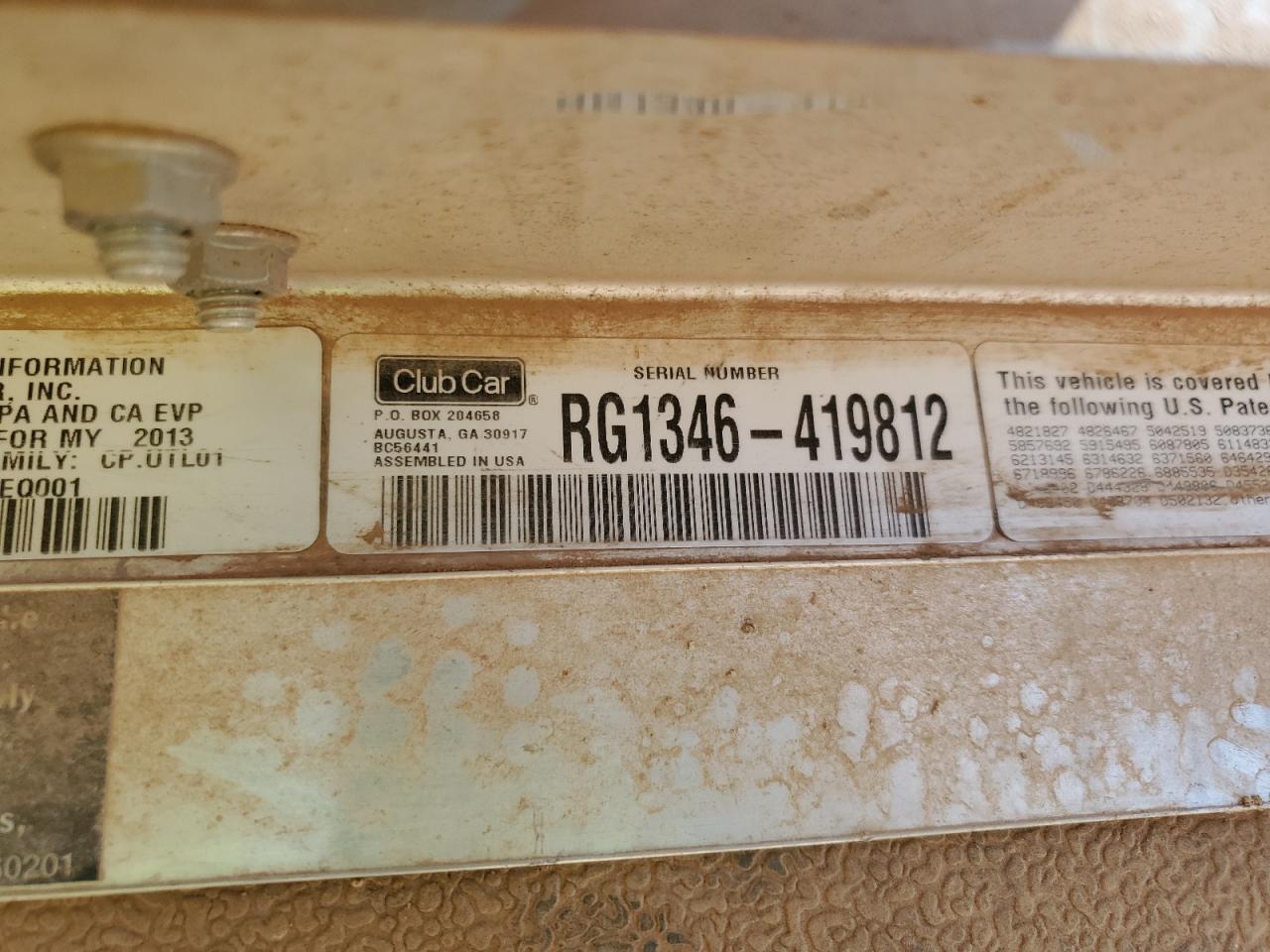 CLUB CARRYALL 2013 VIN RG1346419912 photo 10