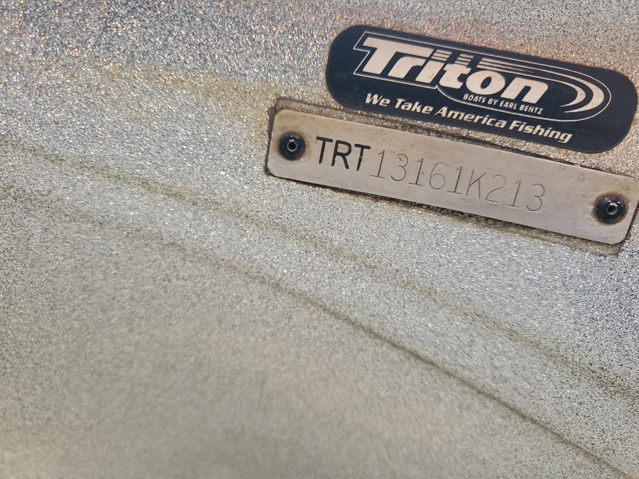 TRITON BOAT W/TRL 2013 VIN TRT13161K213 photo 10