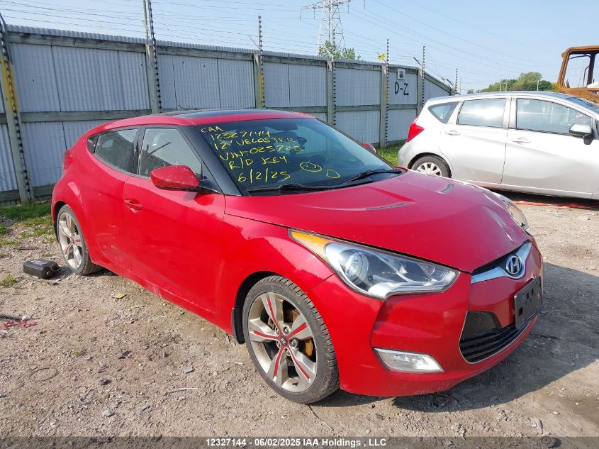 HYUNDAI VELOSTER 2012 KMHTC6AD0CU025725